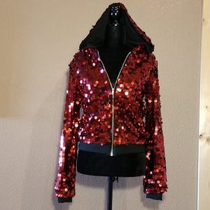 Urban Grove Sparkle Jacket. Color Red. Size Medium